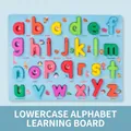 Wooden lower case alphabet puzzle board with colorful animal illustrations for kids - Lowercase Letter Recognition Board