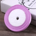 Roll of 6mm wide purple satin ribbon with a silky finish for DIY gift wrapping - Pink Purple