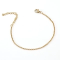 Gepolijste 18K vergulde roestvrijstalen parelketting met verstelbare karabijnsluiting - Armband / 18K goud