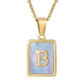Blue Shell Letter B Style (With Chain)