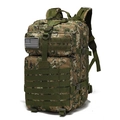 Detail of digital camouflage tactical backpack showing Molle system and nylon texture - One Size / Jungle Digital Camouflage