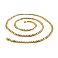 Catena da vita in acciaio al titanio dorato lucido a spirale per vestiti - Stile Catena Curb Dorata (KWC010-Z)