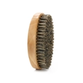 Round wooden handle boar bristle beard brush for men grooming and styling - Oval Beard Brush