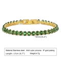 Bracciale In Zircone Verde Lungo 17 Cm