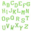 Green and white 26-piece alphabet embroidery patches for DIY clothing decoration - AAC-C-2-7*Green*Set of 26 Letters