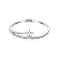 Bracciale a stella minimalista in argento con cristallo di zircone e strass - Stile Stella a Cinque Punte Argento (0146)