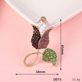 Macro shot of tulip flower charm with multi-color crystals and gold plating detail - D015 Water Drop Tulip (Purple)