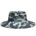 Outdoor camouflage boonie hat in blue and grey with breathable mesh and side snaps - Blue Camouflage