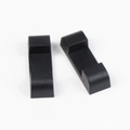 Pair of black floating frame display stands for jewelry and collectibles visualization - 1 Pair Long Strip Bases / Black