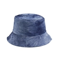 Blue and white tie-dye bucket hat featuring a street-style ink painting pattern - M(56-58cm) / Tie Dye Deep Blue