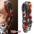 Full arm temporary tattoo with wolf, compass, and clock design, style TQB-09 - Wolf Skull Rose Clock Style (TQB-09)