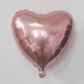 18-inch heart-shaped rose gold foil balloon with metallic finish for Valentine decoration - Rose Gold