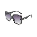 Matte grey square oversized sunglasses with purple gradient lenses and star detail - Grey Frame Gradient Grey Lens