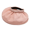 Pale pink shell-shaped sun visor hat with pleated fabric and wide brim for women - Adjustable / Pink