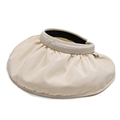 Creamy beige foldable sun visor hat with wide brim and adjustable metal buckle - Adjustable / Beige