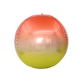 22 inch 4D round aluminum foil balloon with orange and yellow metallic gradient finish - 22 Inch 4D Ball / Orange Yellow Gradient