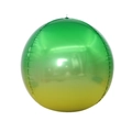 22-inch spherical 4D balloon with metallic yellow-green gradient finish - 22 Inch 4D Ball / Green Gradient