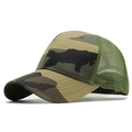 Casquette trucker camouflage de jungle avec filet respirant vert et visière incurvée - Style Camouflage Jungle 2(02)