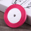 Single roll of 6mm wide magenta satin ribbon for gift wrapping and DIY crafts - Melon Red