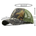 Outdoor mesh baseball cap with camo print and size guide for men and women - Adjustable / Dead Leaf Camouflage (02)