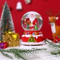 Extra large Santa snow globe with music and automatic snow on a red cake-shaped base - Large With Light Music/Style 3