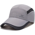 Berretto da baseball grigio ad asciugatura rapida con rete nera e logo SDSRUI - Regolabile / Grigio chiaro
