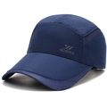 Berretto da baseball blu scuro ad asciugatura rapida con mesh e logo SDSRUI - Regolabile / Blu Notte