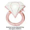 Rose gold diamond ring foil balloon for wedding decoration, size 60x83cm - US Edition Diamond Ring (60x83cm)