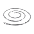 Chaîne de corps NK minimaliste en acier inoxydable poli argenté pour femme, style chic - Style de Chaîne Gourmette Argentée (KWC009-Z)