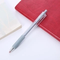 Minimalist retractable neutral pen in grey and transparent design on notebook - 0.5mm-Single Price / Minimalist Grey Style