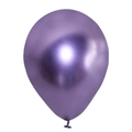 Single 12-inch metallic purple latex balloon with reflective finish for party decor - Metallic Purple