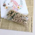 Étamine de baies givrées dorées avec tiges pour décor de boîte cadeau de mariage - 144 Pièces/Paquet / Or