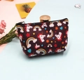 Cute unicorn coin purse featuring colorful rainbow and star patterns on dark fabric - Unicorn-11
