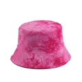 Cappello a secchiello reversibile con motivo tie-dye magenta e bianco stile inchiostro - M(56-58cm) / Tie Dye Rosso Rosa