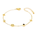 Round + Diamond Flower / 18K Gold