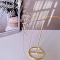 Elegante cerchietto a stella argento con cristalli scintillanti su supporto decorativo - Design a Fiocco di Neve