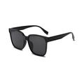 Gafas de sol cuadradas negras extragrandes con montura gruesa y lentes con protección UV - Montura Negra Lente Gris