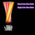 Luminous glow sticks set in mixed colors with connectors for bracelets and necklaces - Multicolor