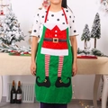 Festive Christmas elf apron for home holiday parties and Christmas kitchen decorations - Green Elf Apron