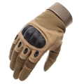 Coyote brown tactical gloves with hard knuckle protection and touch screen design - Coyote Brown