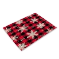 Red Black Plaid Snowflake Print / 32X42cm