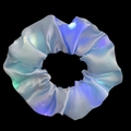 Light blue LED satin scrunchie with three glowing modes for night parties and clubs - Gray