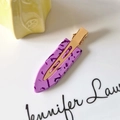 40# Acetate 7cm Purple Tortoiseshell Terrazzo Hair Clip