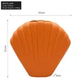 Moderne muschelförmige Keramikvase in mattem Orange mit Abmessungen 25x21x9cm - Orange