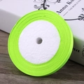 Fluorescent green 6mm wide polyester satin ribbon roll for gift wrapping and hair DIY - Fluorescent Green