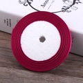 6mm wine red satin ribbon roll for gift wrapping and DIY crafts hair accessories - Carmine