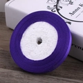 6mm dark purple satin ribbon roll with smooth silk finish for gift wrapping and DIY crafts - Blue and Purple