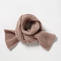 Winter knitted rib scarf for women and kids in a soft lotus pink finish - Dusty Pink
