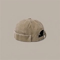 Miki Hat vintage in cotone lavato marrone con fibbia metallica regolabile per tutti - Bambino (50-55cm) / Cachi
