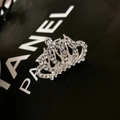 Princess silver crown hair clip with sparkling rhinestones for children girls - Small Crown No.4